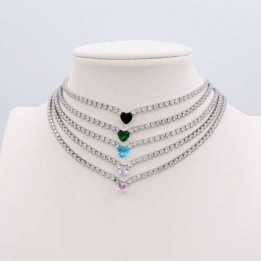 AURORA  - Choker tennis in cubic zirconia