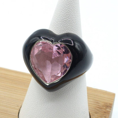 BROOK ~ CHUNKY - beautiful fun Enamel Heart Ring